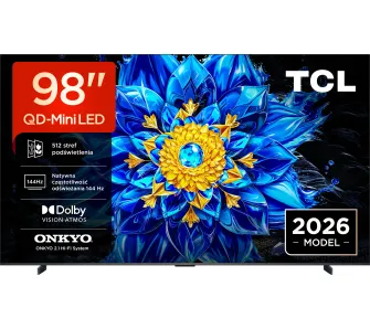 Telewizor TCL 98P8L 98" QD-Mini LED 4K 144Hz Google TV Funkcje AI Dolby Vision Dolby Atmos HDMI 2.1 DVB-T2