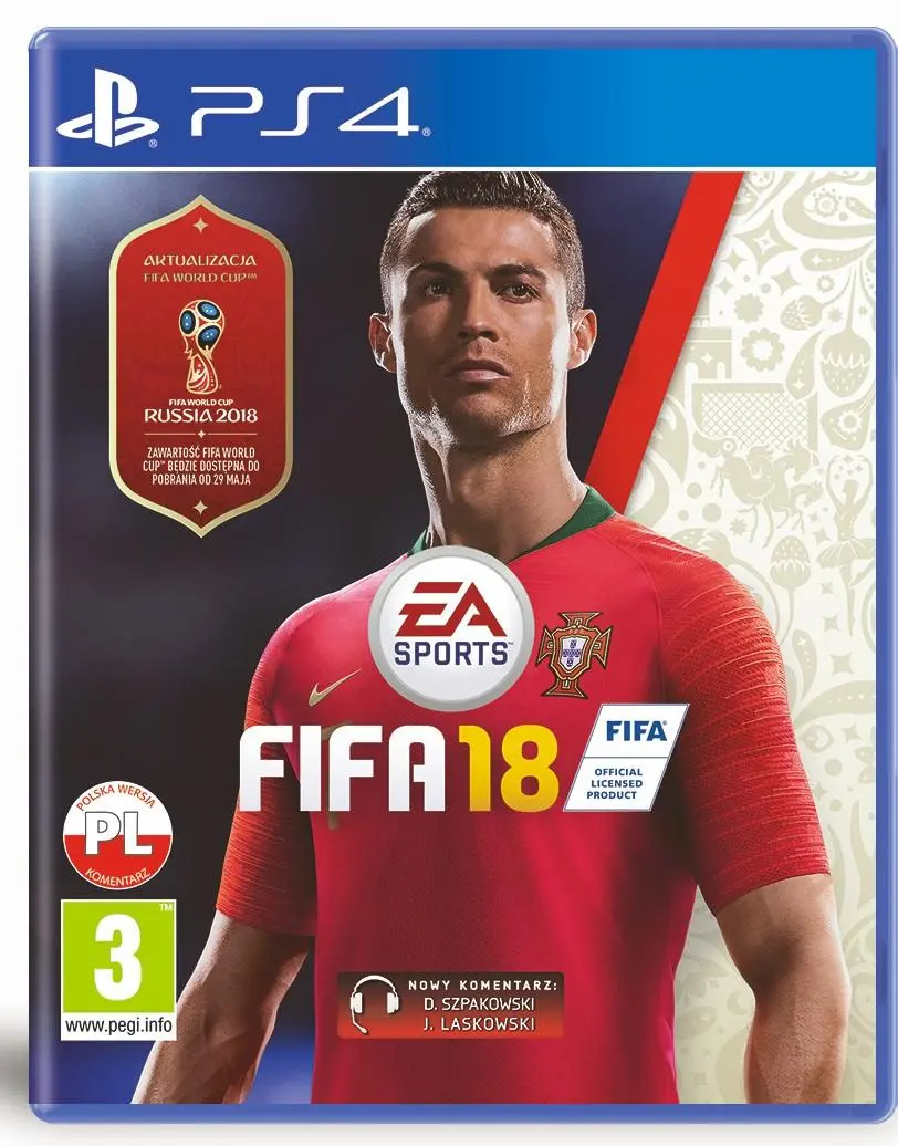 FIFA 18 + aktualizacja 2018 FIFA World Cup Russia Gra na PS4 (Kompatybilna z PS5)