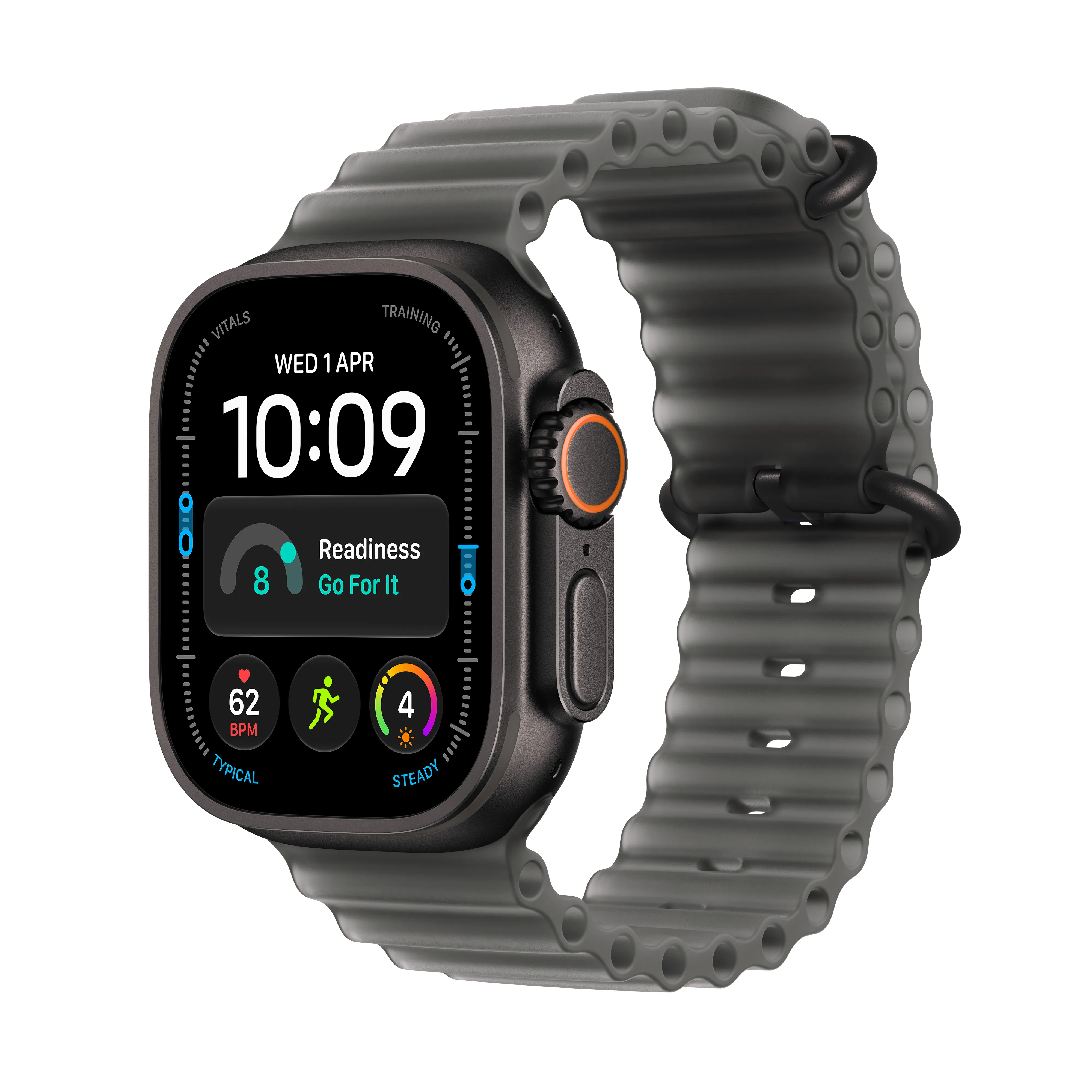Apple Watch Ultra 4 GPS + Cellular koperta z tytanu czarny 49mm Pasek Ocean w kolorze półprzezroczystej czerni