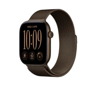 Apple Watch Series 12 GPS Koperta 46 mm z aluminium ciemny brąz Bransoleta mediolańska ciemny brąz M/L