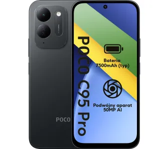 Smartfon POCO C95 Pro 6/128GB Funkcje AI 6,9" 120Hz 50Mpix Czarny