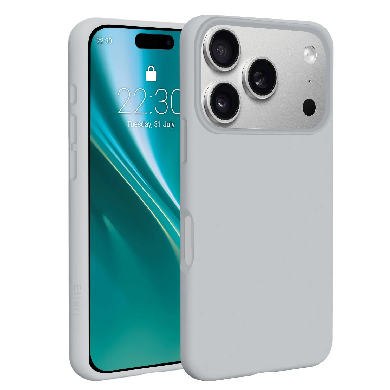 Etui Etteri Silicone Mag do iPhone 18 Pro / 17 Pro Srebrny