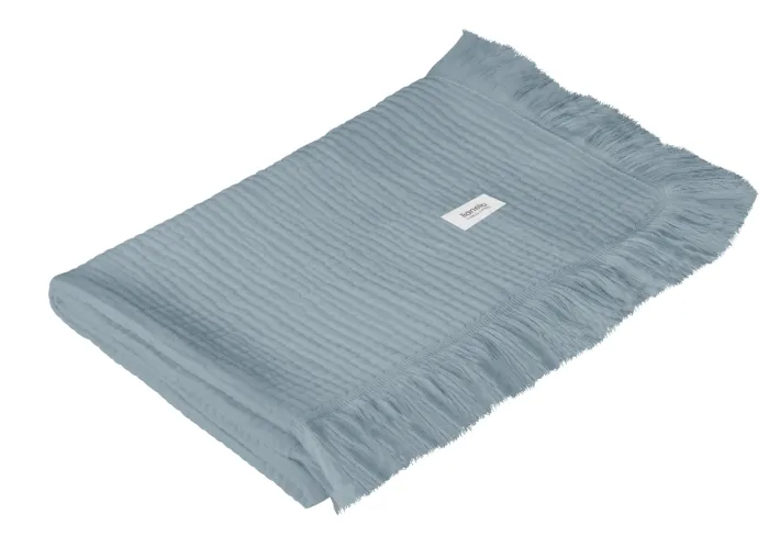 Kocyk Lionelo Muslin Blanket Stone Blue