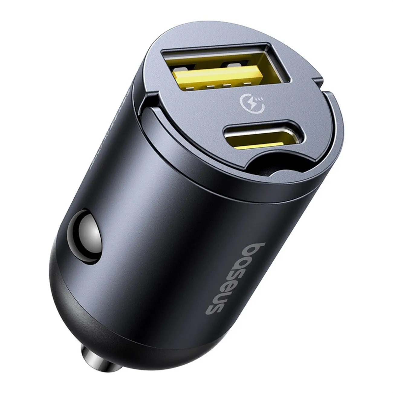 Ładowarka samochodowa Baseus Tiny Star 30W USB-A USB-C Czarny