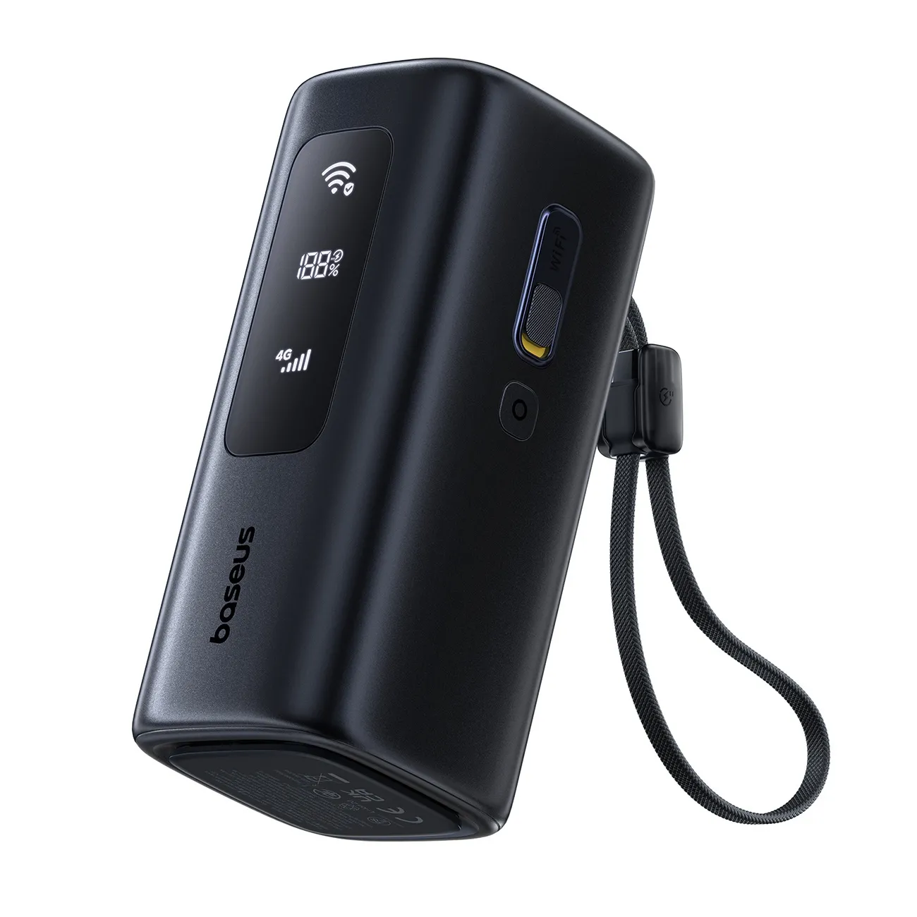 Powerbank Baseus EnerGeek GX11 MiFi z funkcją Wi-Fi 4G 20000mAh 67W Czarny