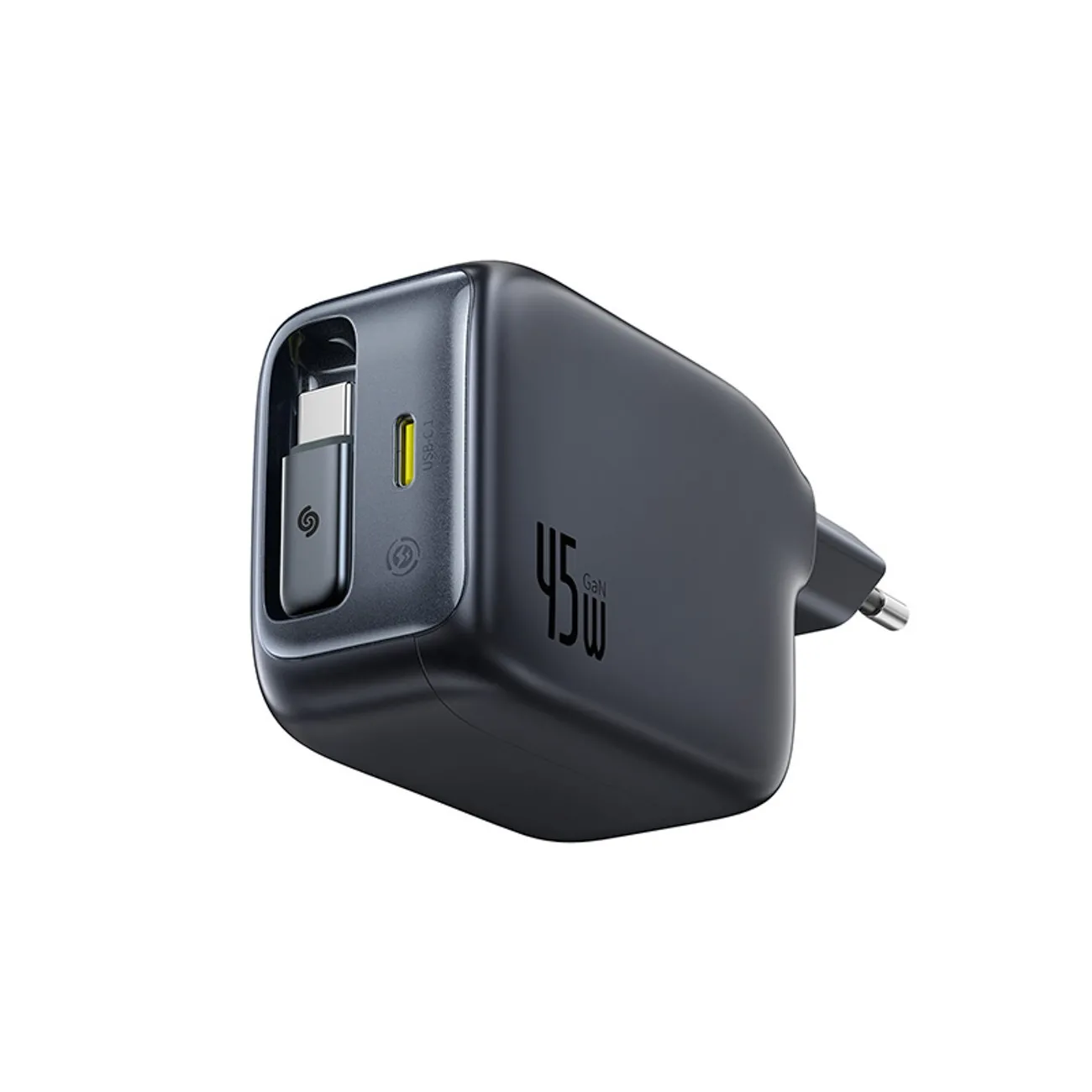 Ładowarka sieciowa Baseus EnerCore CJ11 USB-C, zwijany kabel USB-C 45W Czarny