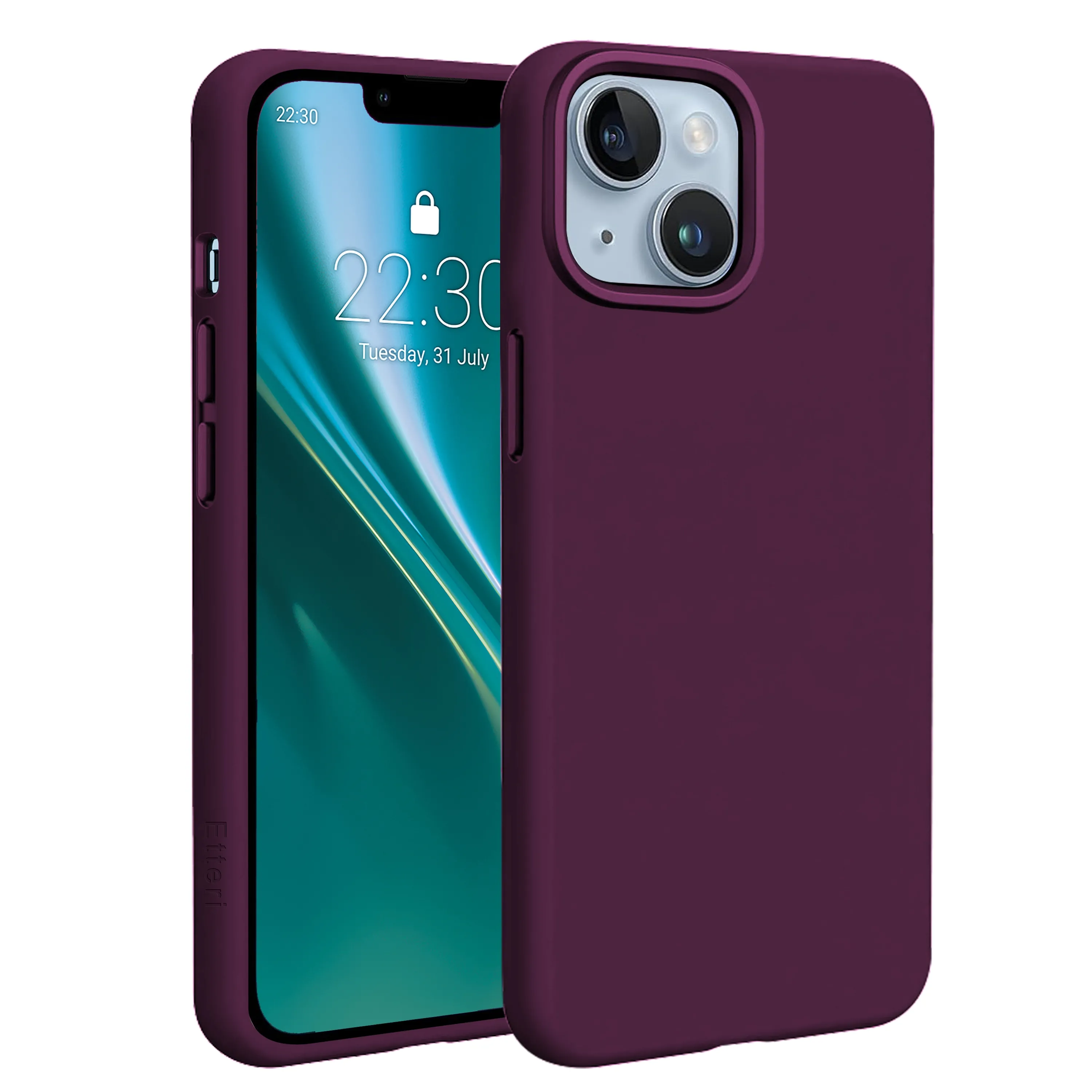 Etui Etteri Silicone Mag do iPhone 14 Bordowy