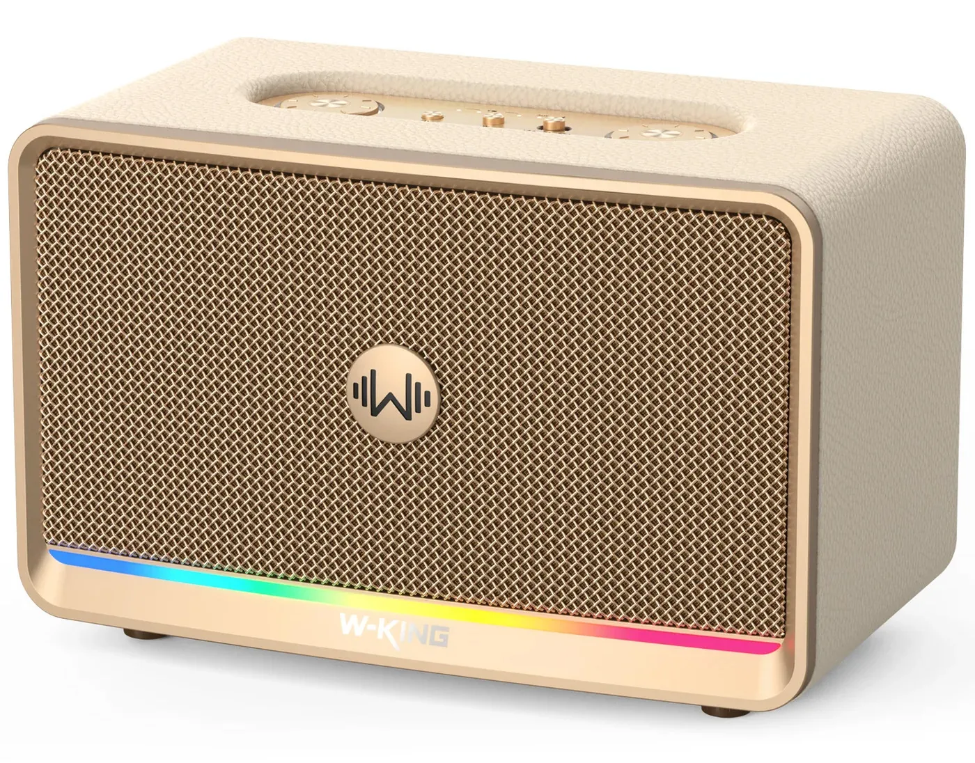 Głośnik Bluetooth W-KING H330 120W Beżowy