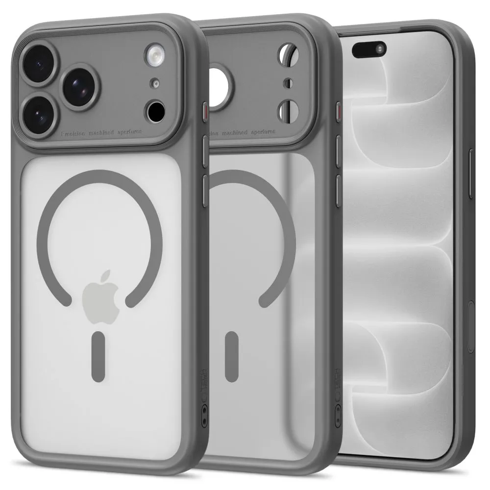 Etui Tech-Protect MagPeak Magsafe CC do iPhone 18 Pro Max / 17 Pro Max Tytanowy Mat