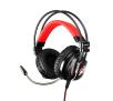 Słuchawki przewodowe z mikrofonem FlashFire SW-100 Nauszne Czarno-czerwony