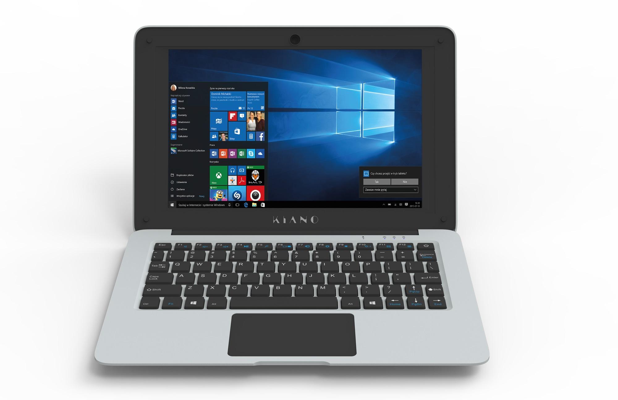 Kiano SlimNote mini 10,1" Intel® Atom™ Z3735F 1GB RAM  32GB Dysk  Win10