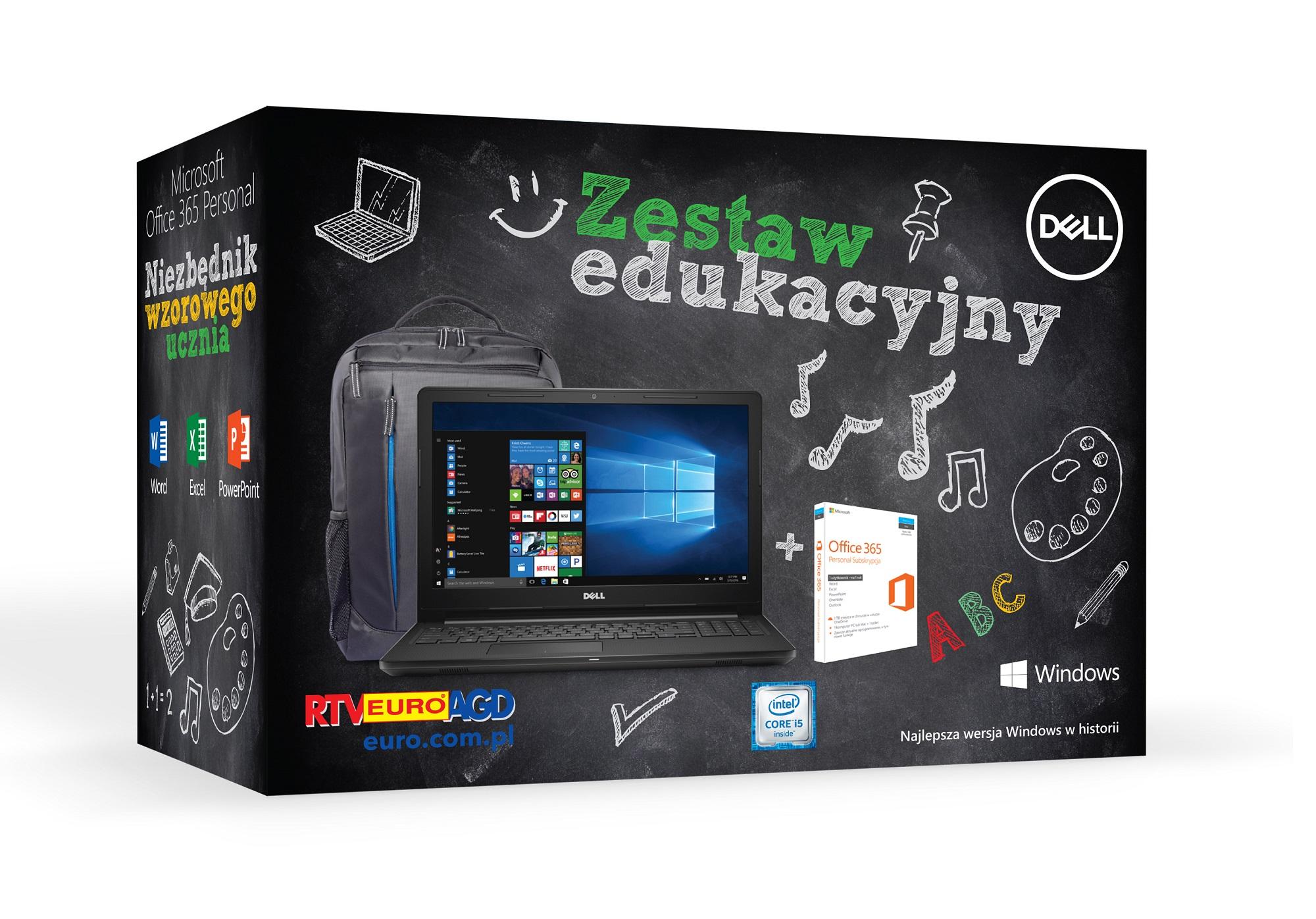 Dell Inspiron 3567 15,6" Intel® Core™ i5-7200U 6GB RAM 1TB Dysk R5M430 Grafika Win10 + zestaw