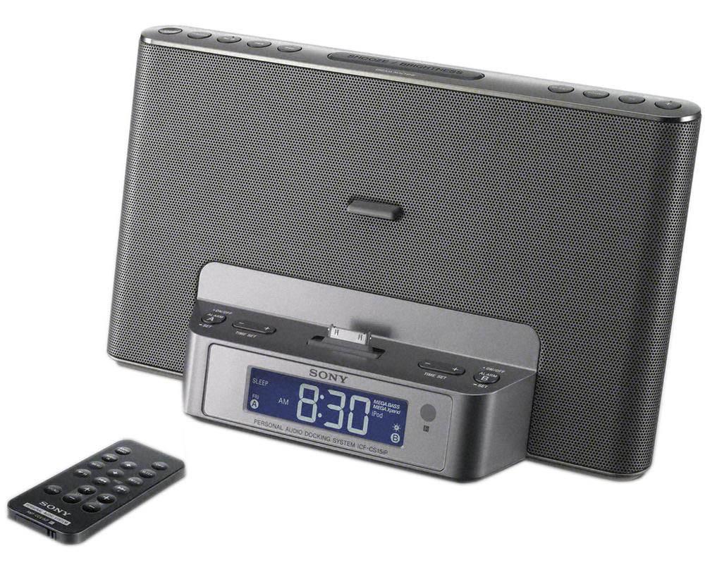 Radiobudzik Sony ICF-DS15IP (srebrny)