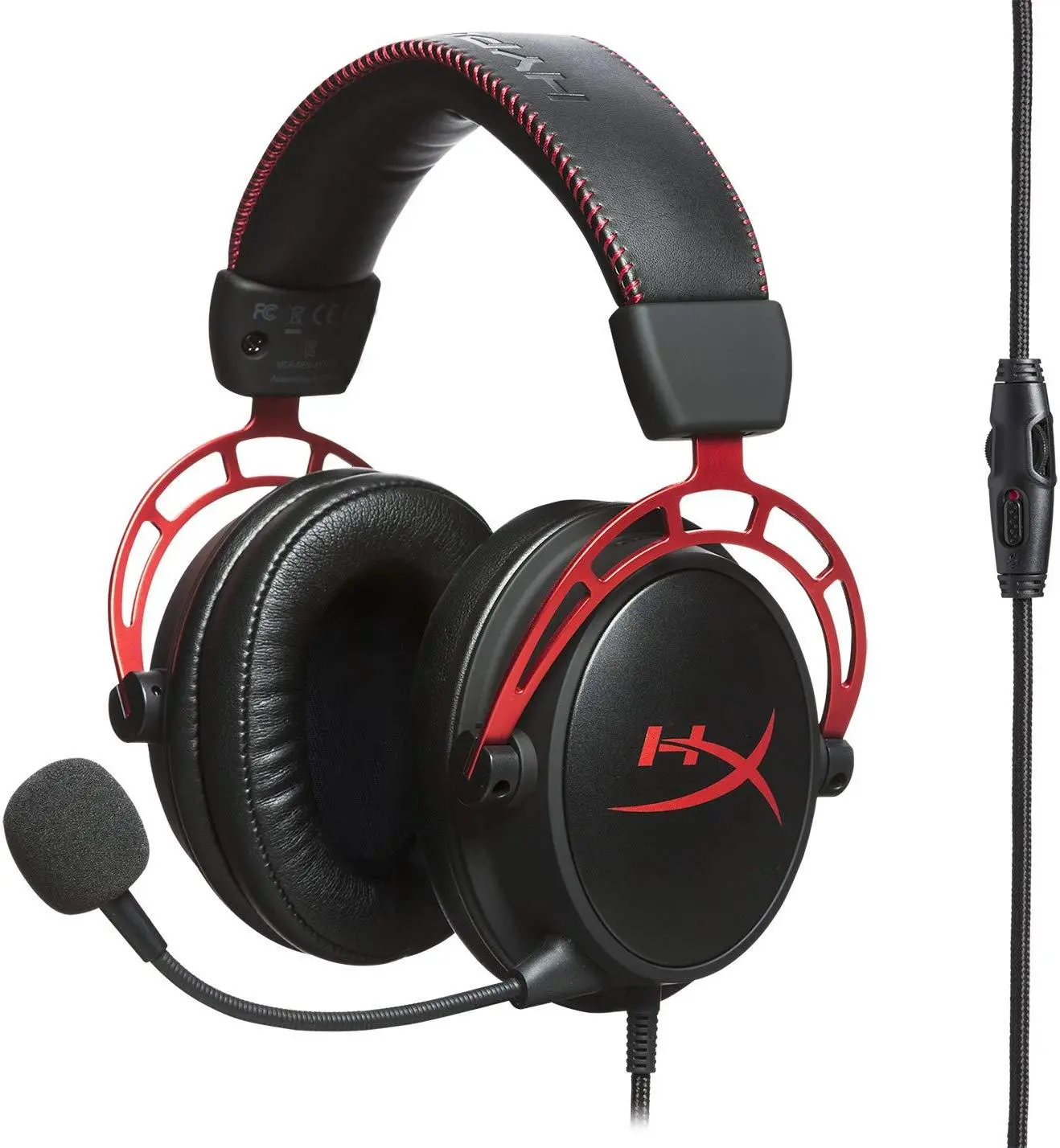 Słuchawki przewodowe z mikrofonem HyperX Cloud Alpha HX-HSCA-RD/EM Nauszne Czarno-czerwony