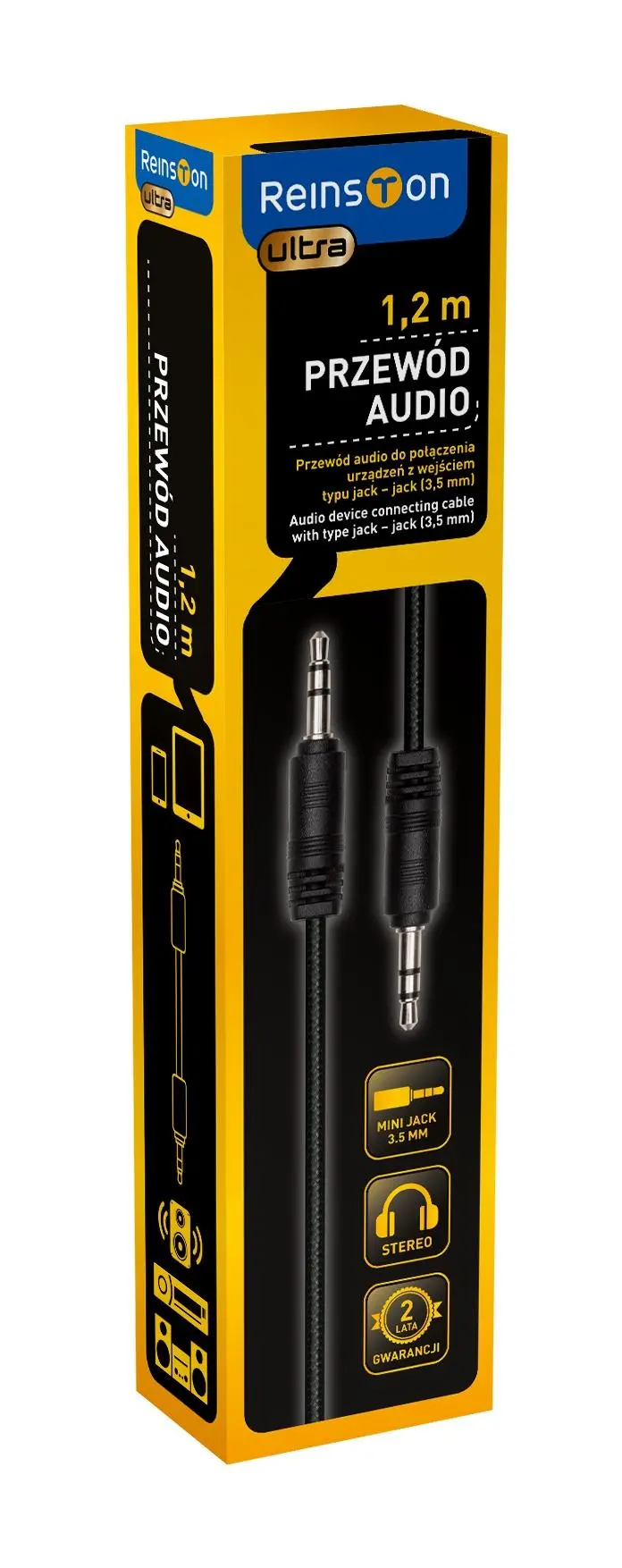 Kabel  audio Reinston EKT17 1,2m Czarny