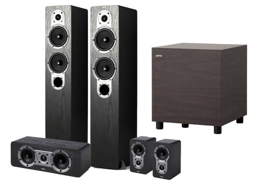 Zestaw kolumn Jamo S 426 HCS 3 (czarny) + SUB 210 (wenge)