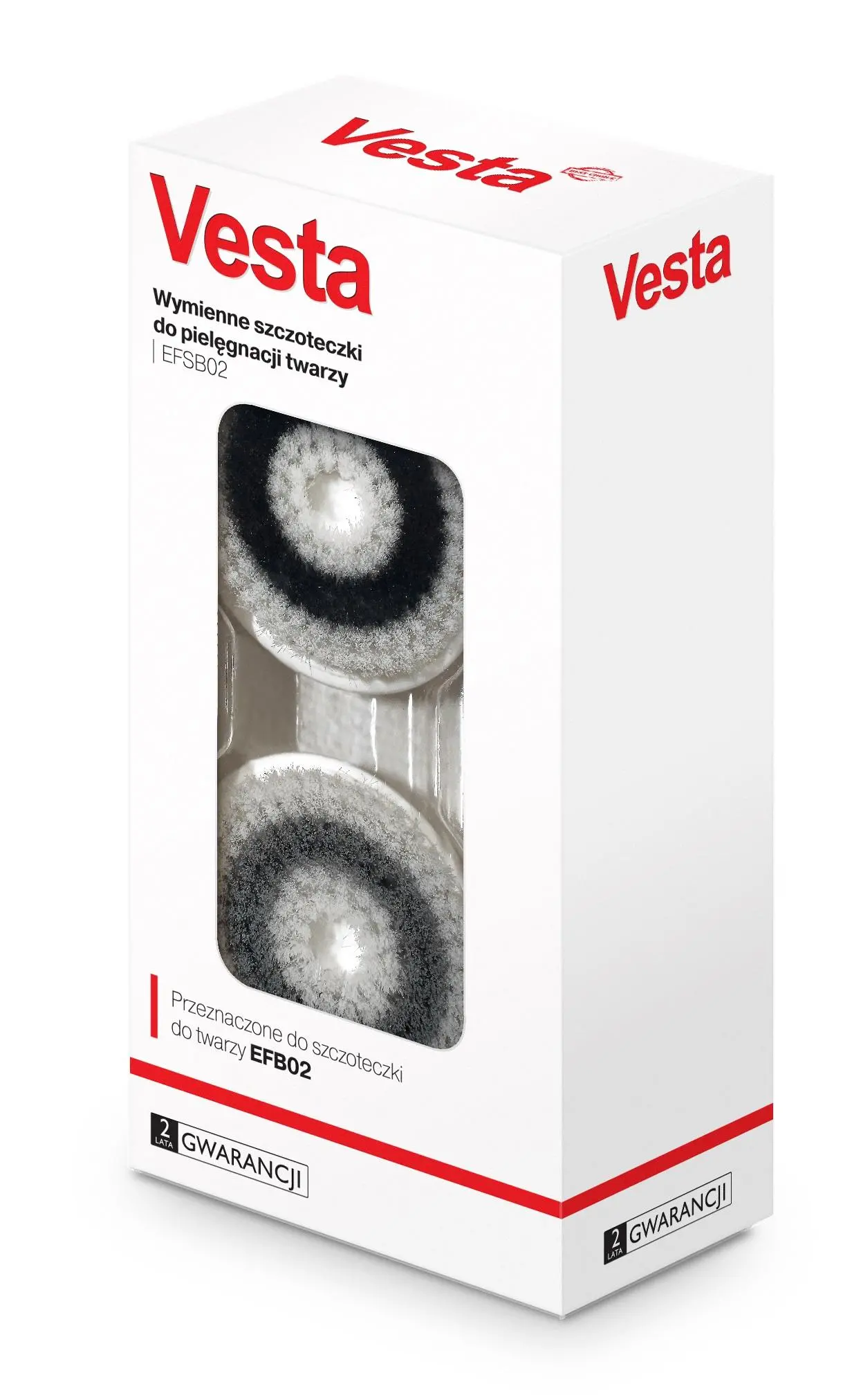 Wymienne szczotki do pielęgnacji twarzy Vesta EFSB02