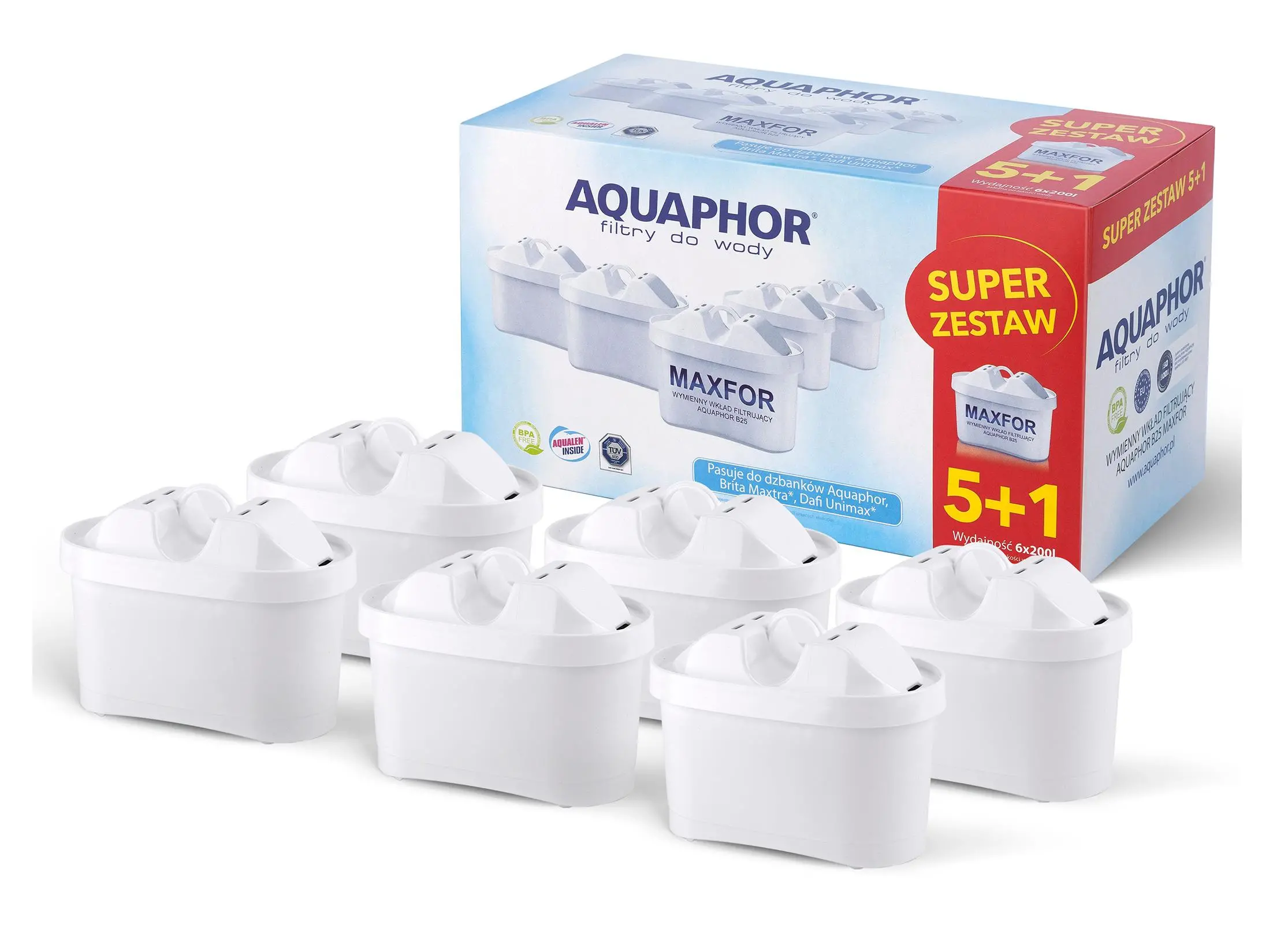 Wkład filtrujący Aquaphor B100-25 Maxfor 6szt.