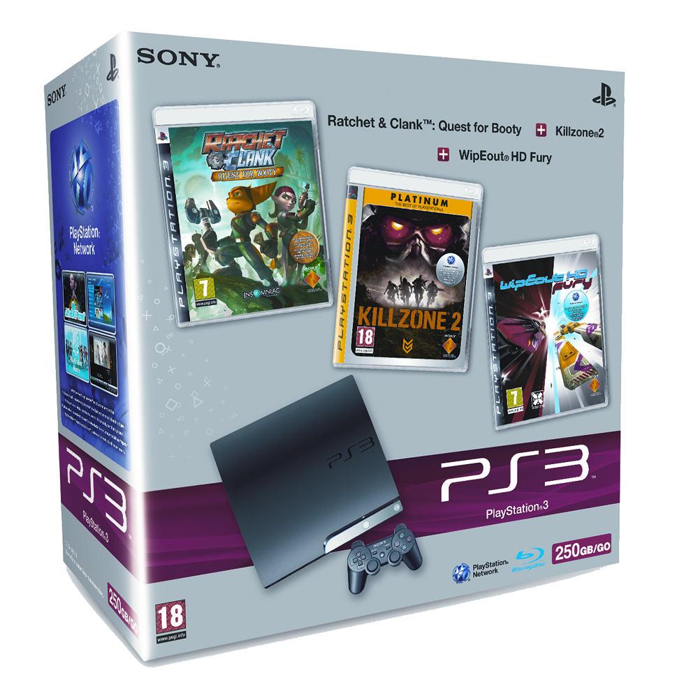 Sony PlayStation 3 Slim + 3 gry
