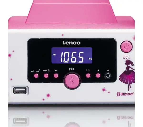 Lenco MC-020 10W Radio FM Biało-różowy - Kup na Raty - RRSO 0%