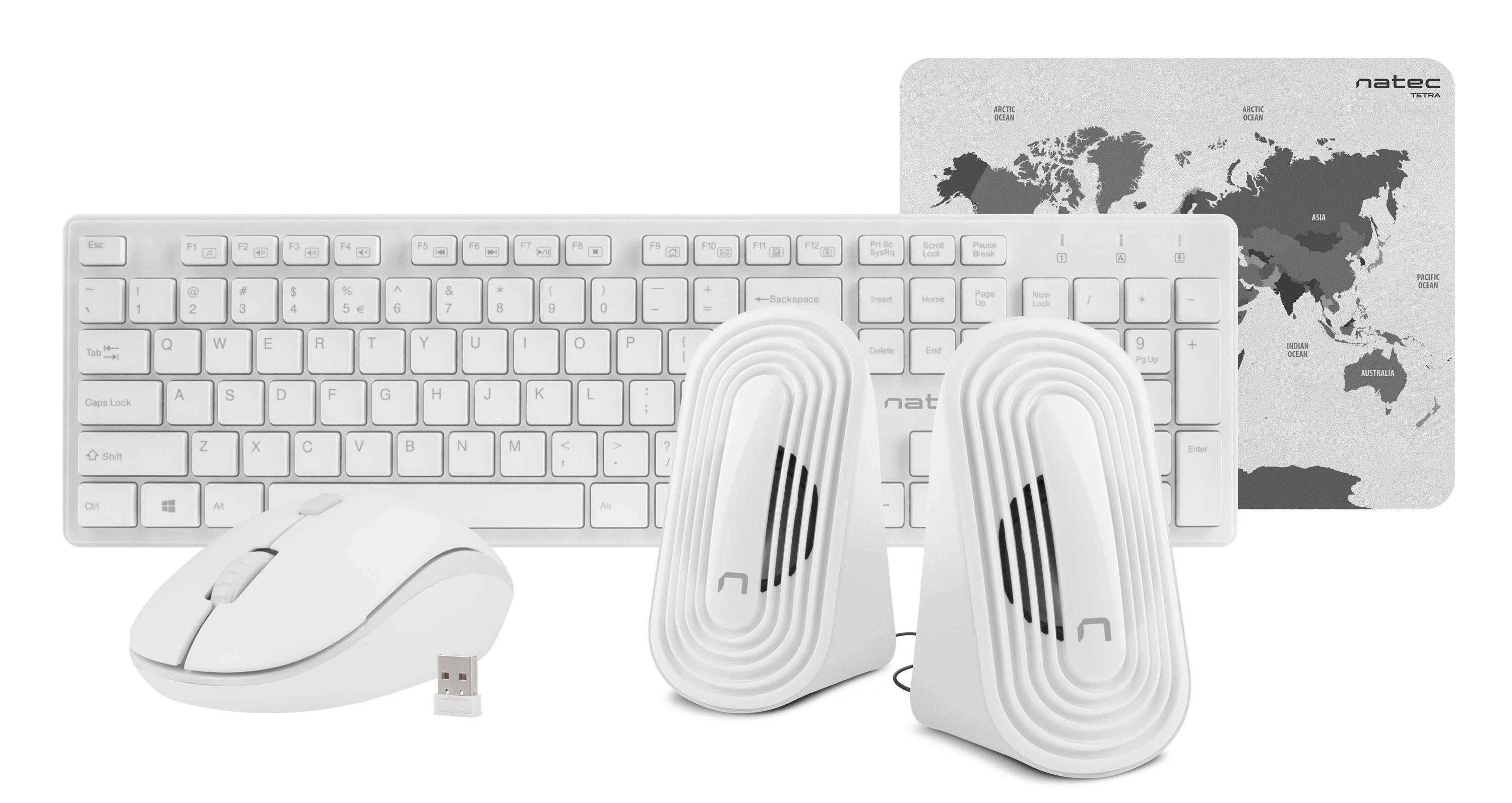 Zestaw Natec Tetra 4w1 (biały)