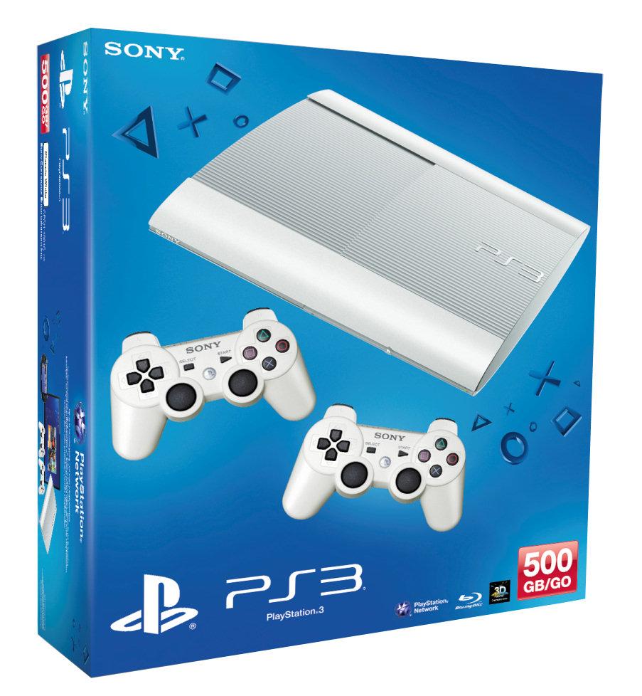 Sony PlayStation 3 Super Slim 500GB (biały) + 2 pady