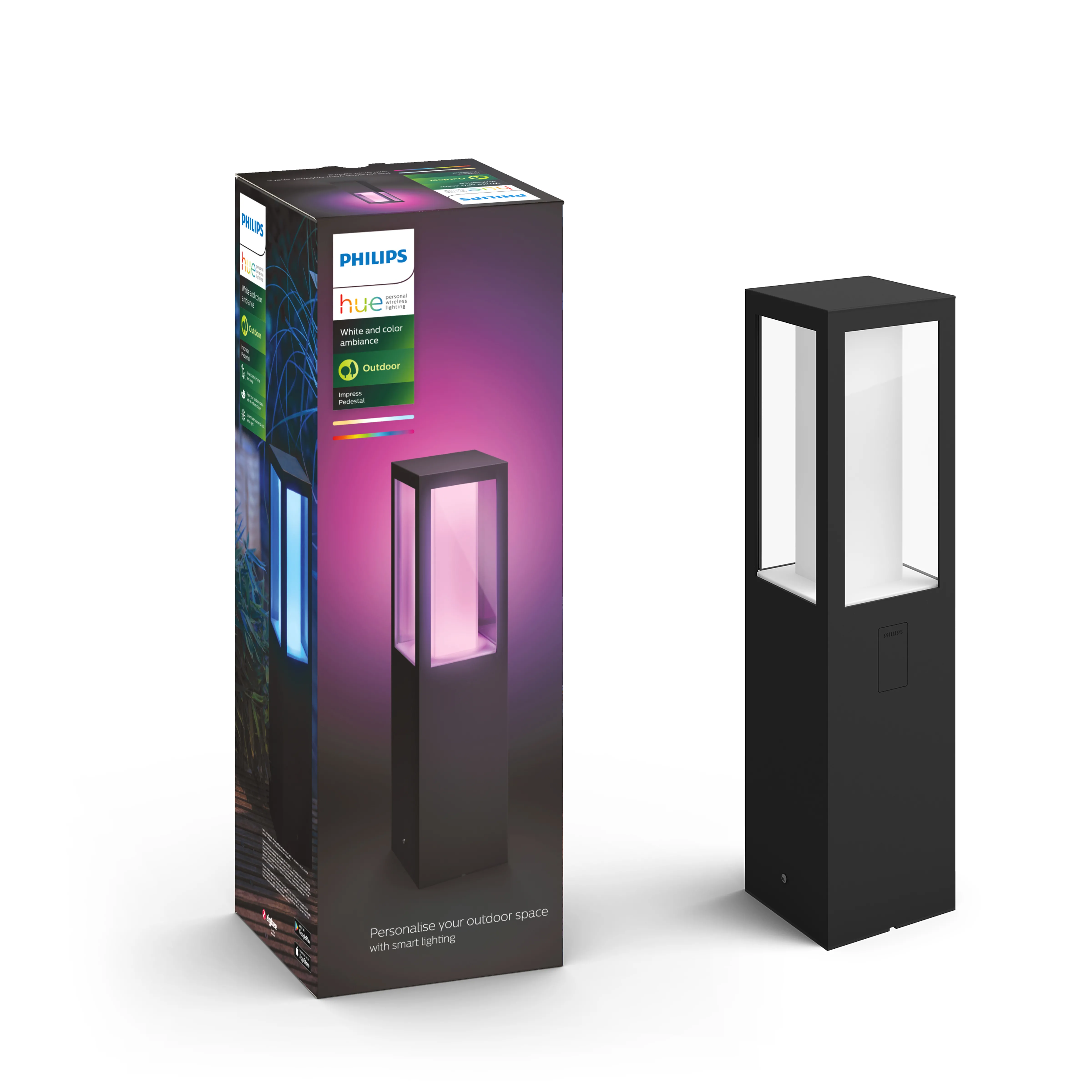 Zewnętrzna latarnia Philips Hue Outdoor Pedestal Light Black 17431/30/P7