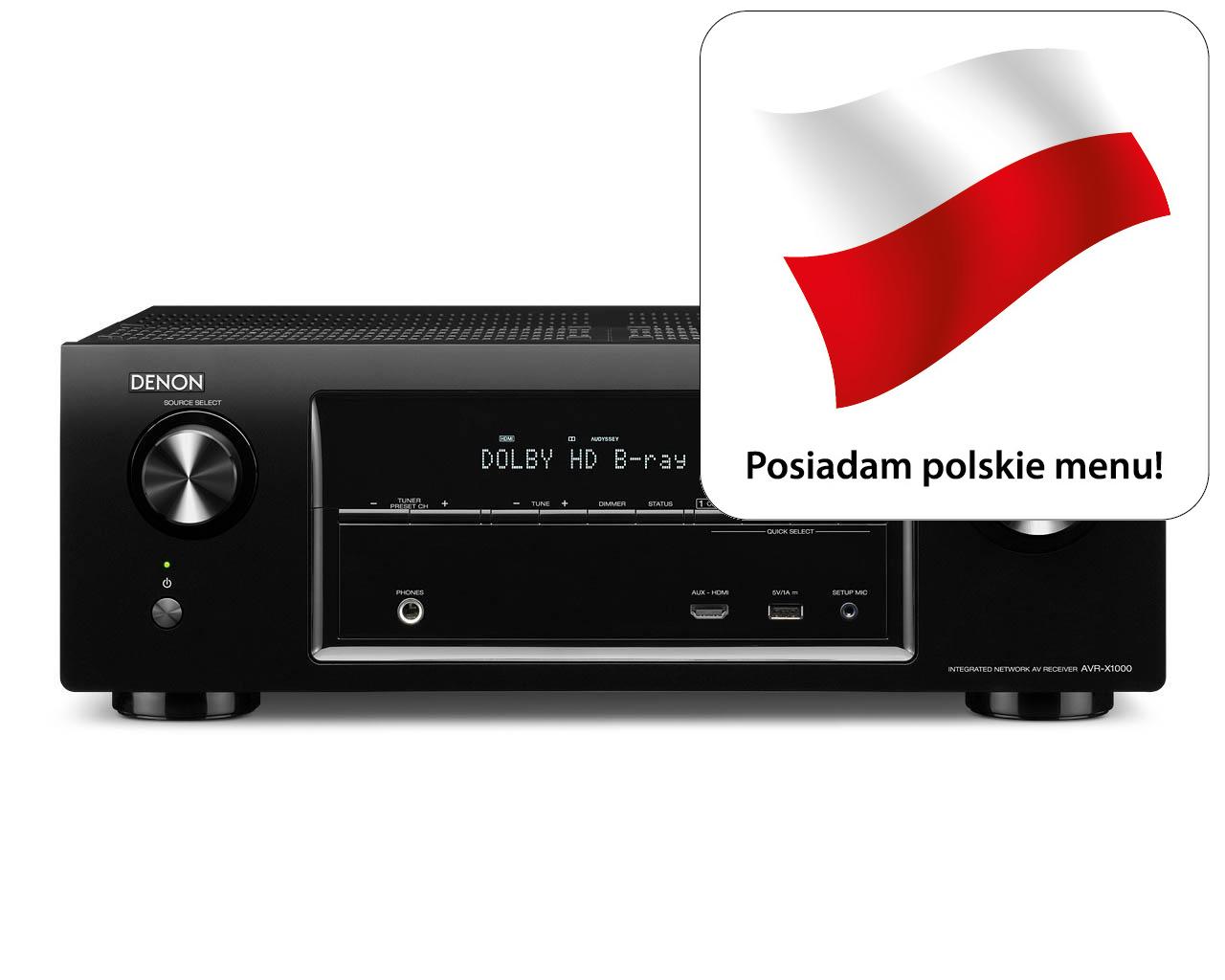 Amplituner Denon AVR-X1000 (czarny)