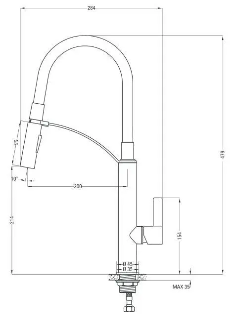фото Змішувач для кухонної мийки Deante Gerbera BGB W720