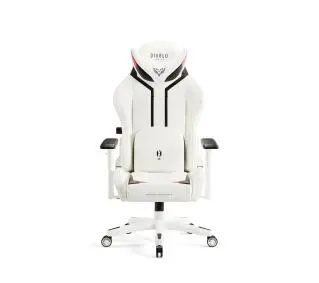 Diablo Chairs X-Ray 2.0 Normal Size Gamingowy do 136kg Skóra ECO Biało-czarny - Kup na Raty - RRSO 0%