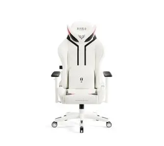 Fotel Diablo Chairs X-Ray 2.0 Normal Size Gamingowy do 136kg Skóra ECO Biało-czarny