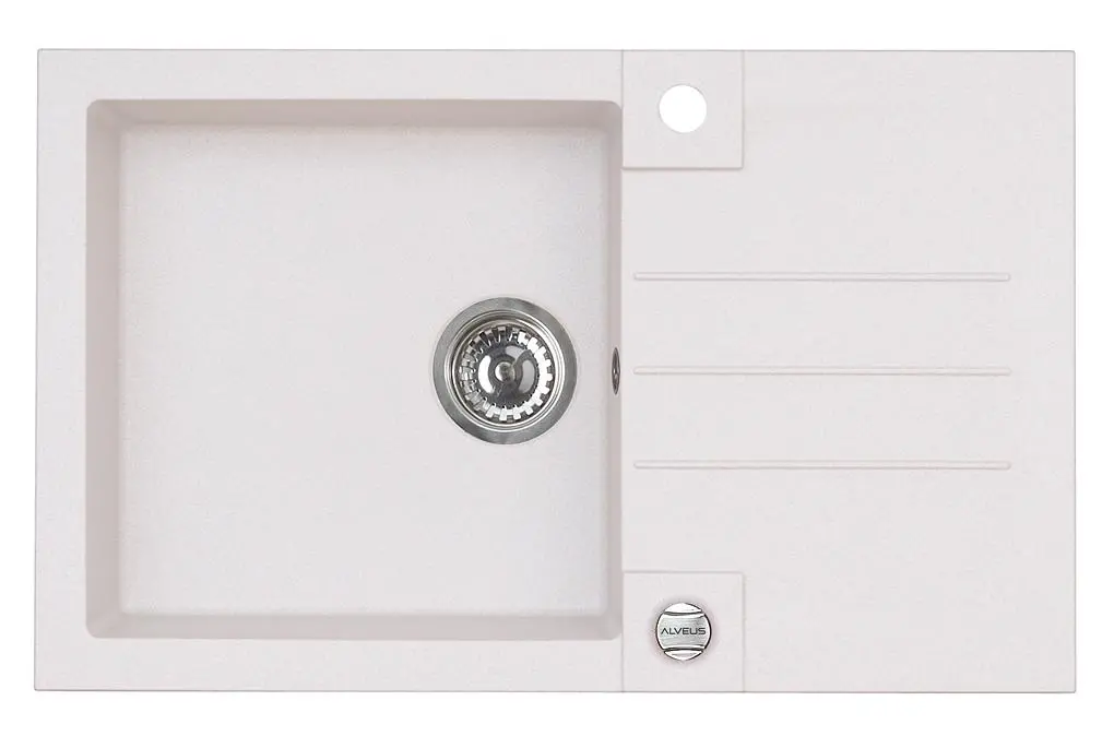Zlewozmywak Alveus Rock 130 1203011 Granitowy Biały