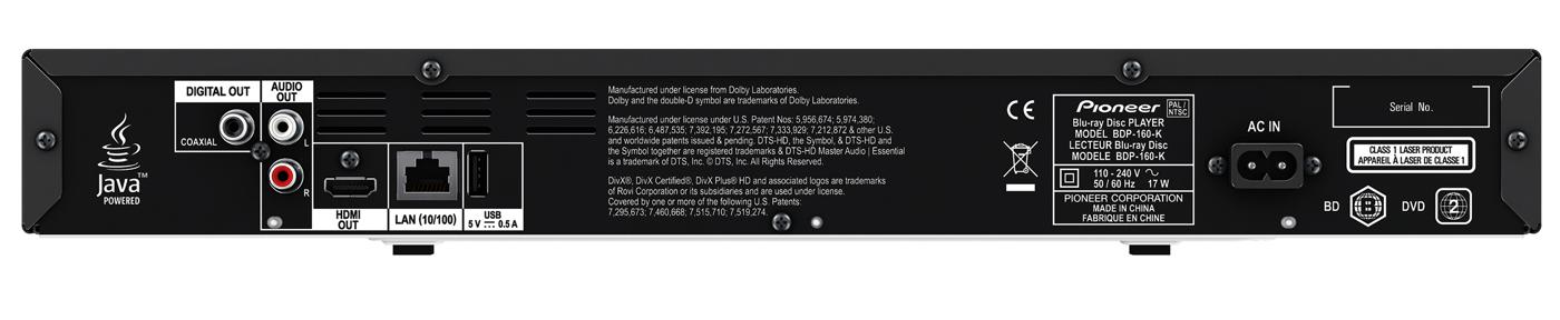 Odtwarzacz Blu-ray Pioneer BDP-160-K (czarny) - Opinie, Cena