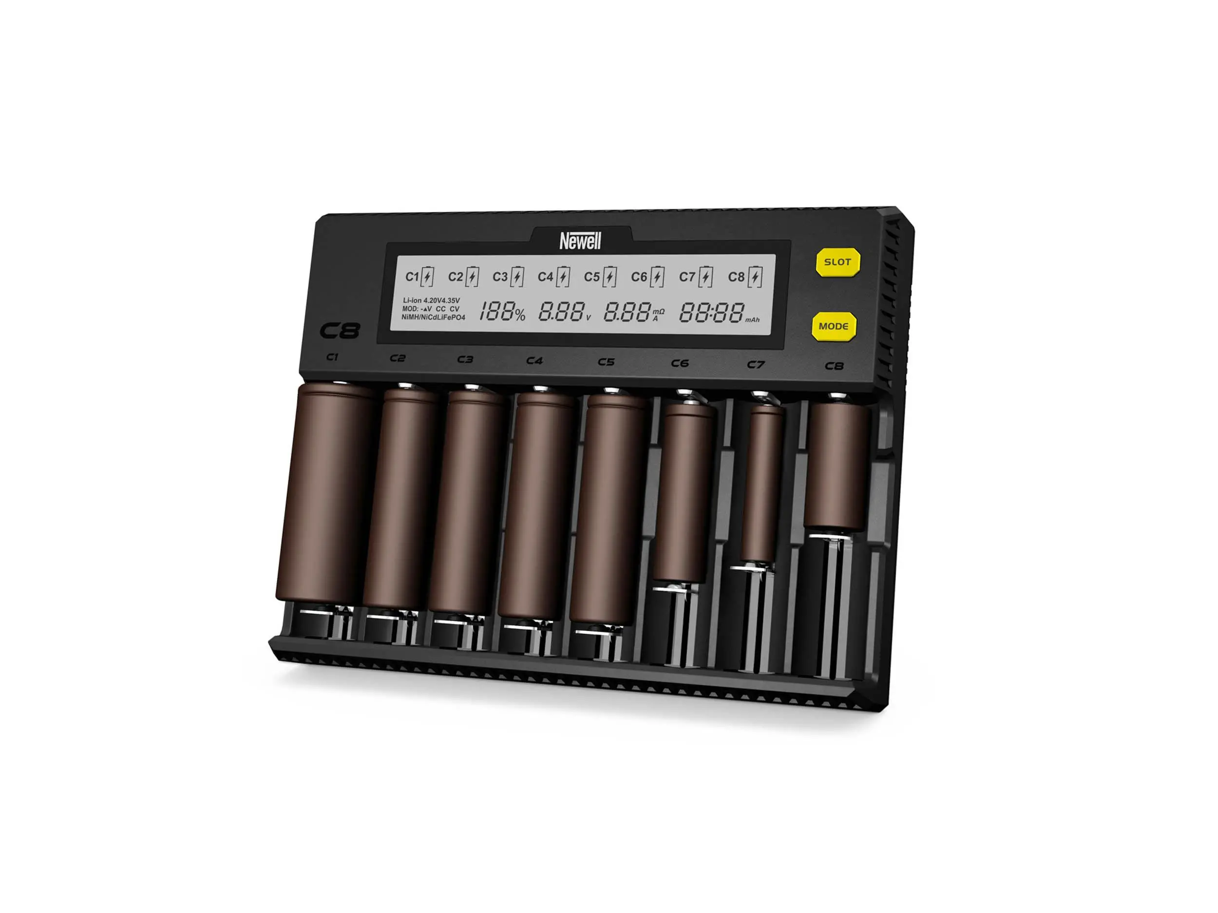 Ładowarka Newell Smart C8 do akumulatorów NiMH/Li-Ion