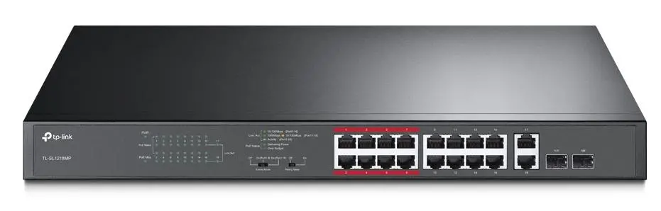 Switch TP-LINK TL-SL1218MP Czarny
