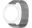 Topp Pasek do Samsung Gear Sport/Galaxy Watch 42mm/Galaxy Active/Garmin Vivomove/Vivoactive3 (srebrny)