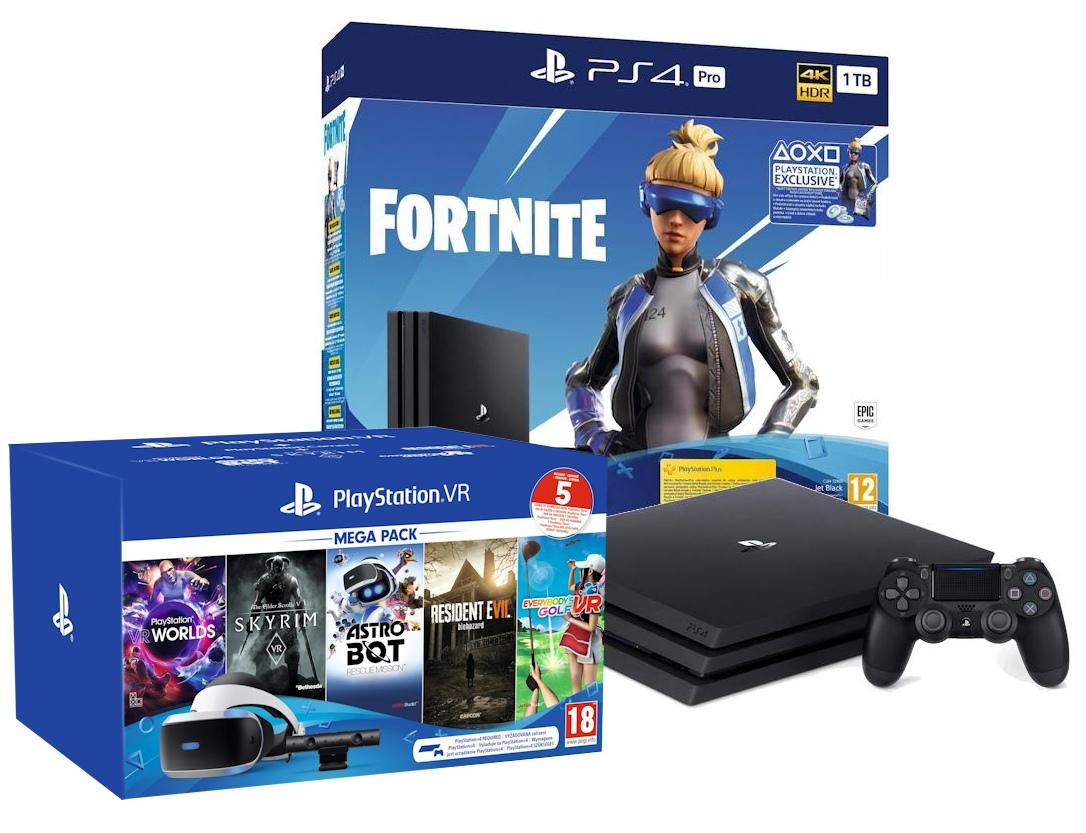 Konsola Pro Sony PlayStation 4 Pro 1TB Fortnite Neo Versa Bundle + PlayStation VR Megapack V2 (voucher 5 gier)