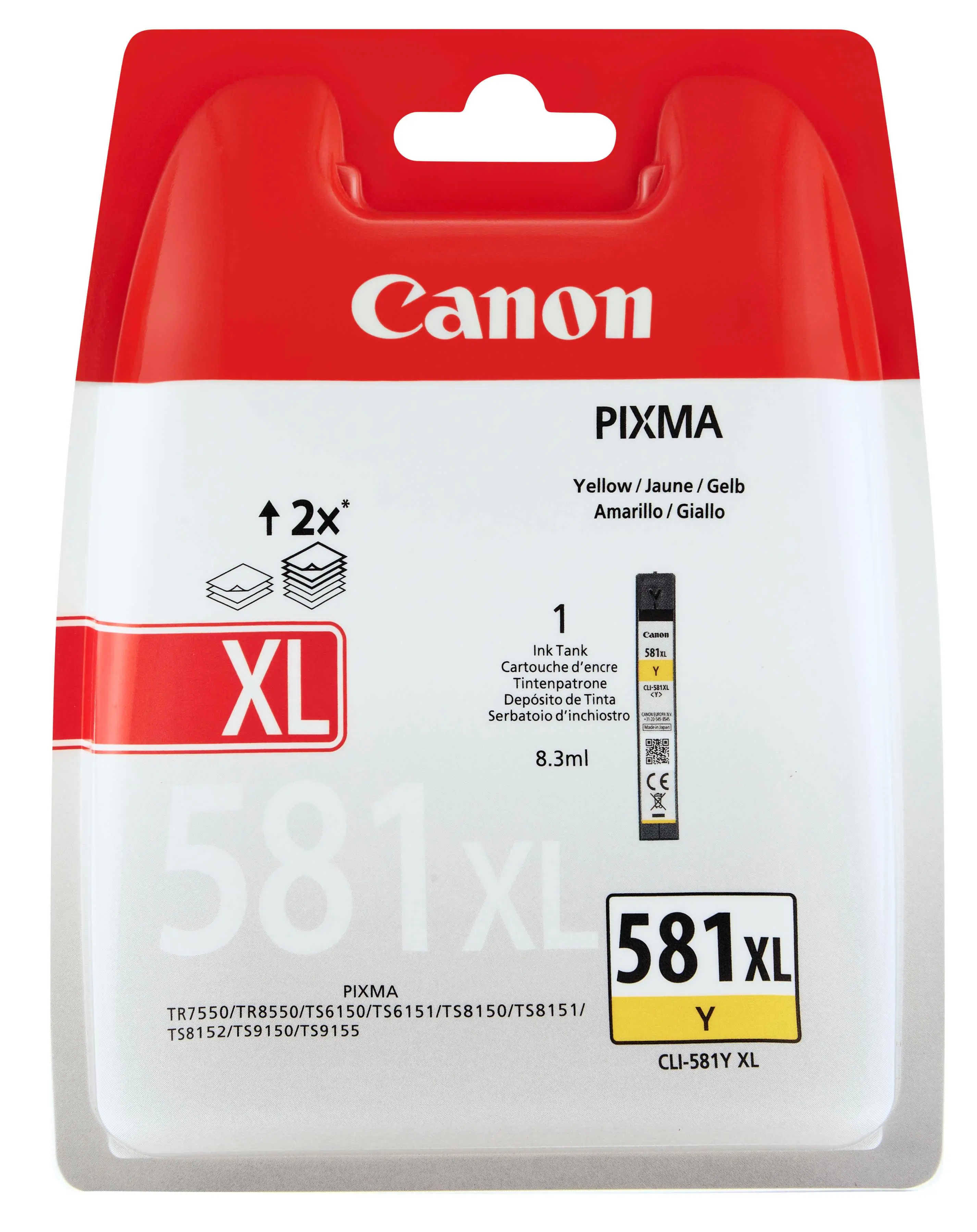 Tusz Canon CLI-581XL Y Żółty 8,3 ml