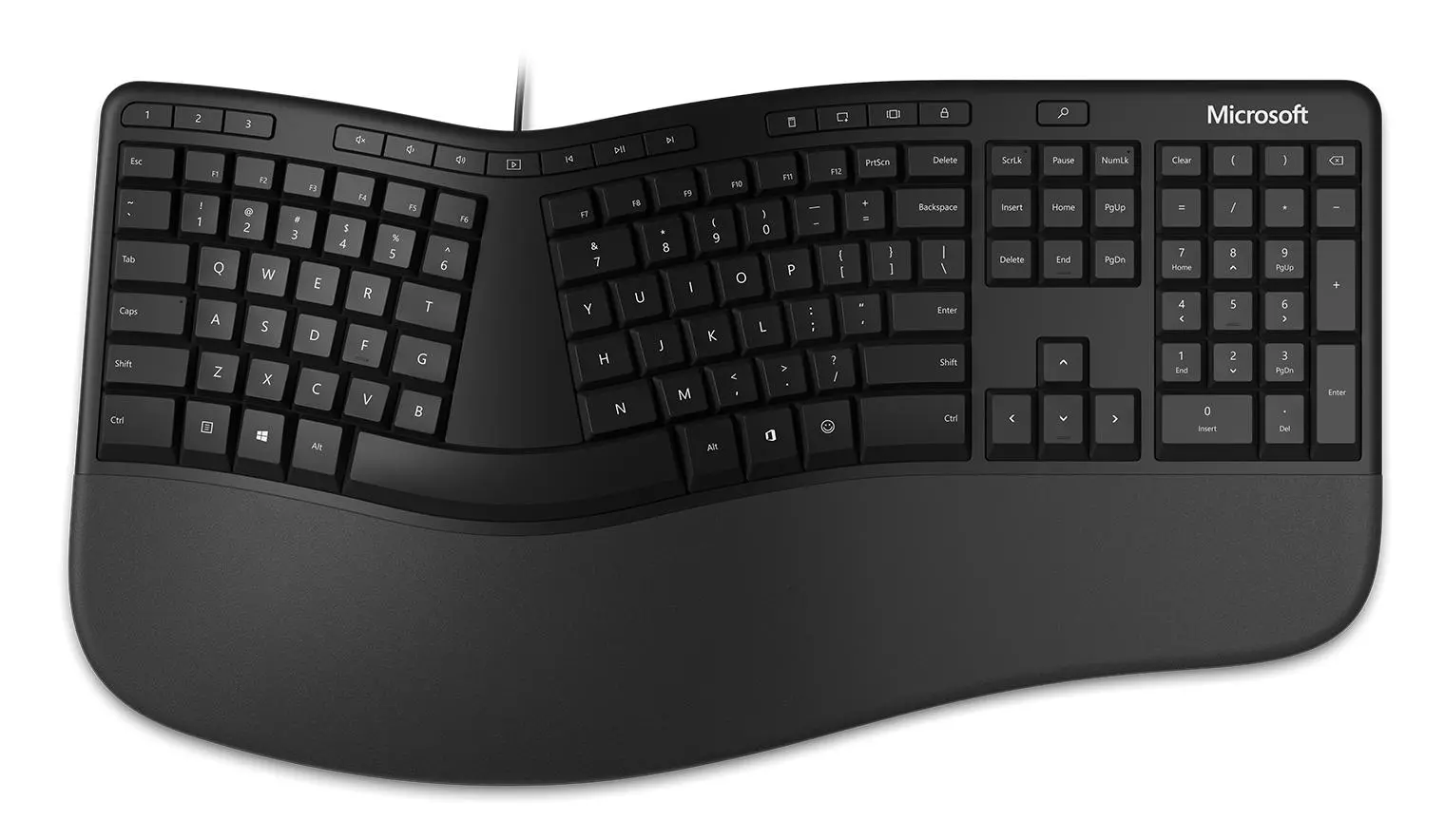 Klawiatura membranowa Microsoft Ergonomic Czarny