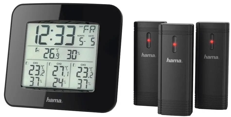 Stacja pogody Hama EWS-TRIO 3 czujniki