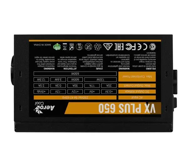 Aerocool VX PLUS 650W 80+ Czarny