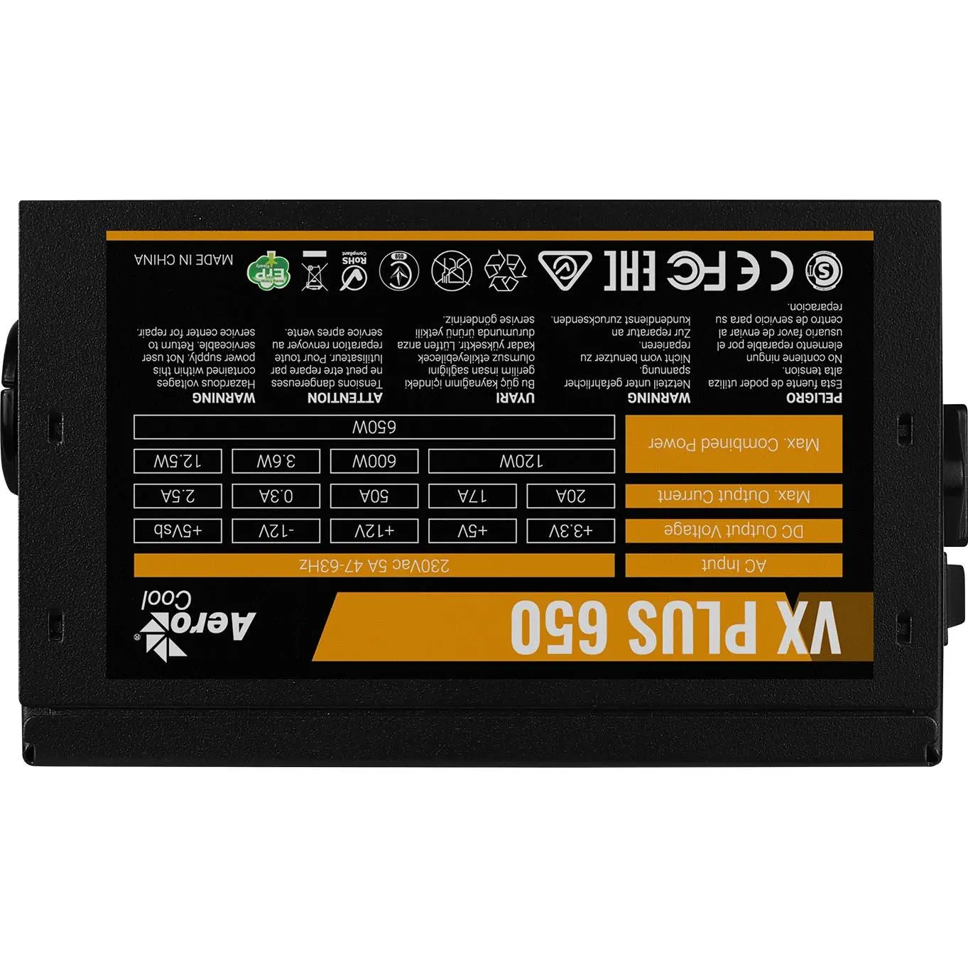 фото Блок питания Aerocool PGS VX-650Plus (AEROVX-650PLUS) 3