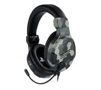 Słuchawki przewodowe z mikrofonem BigBen PS4 Gaming Headset V3 Nauszne Zielony