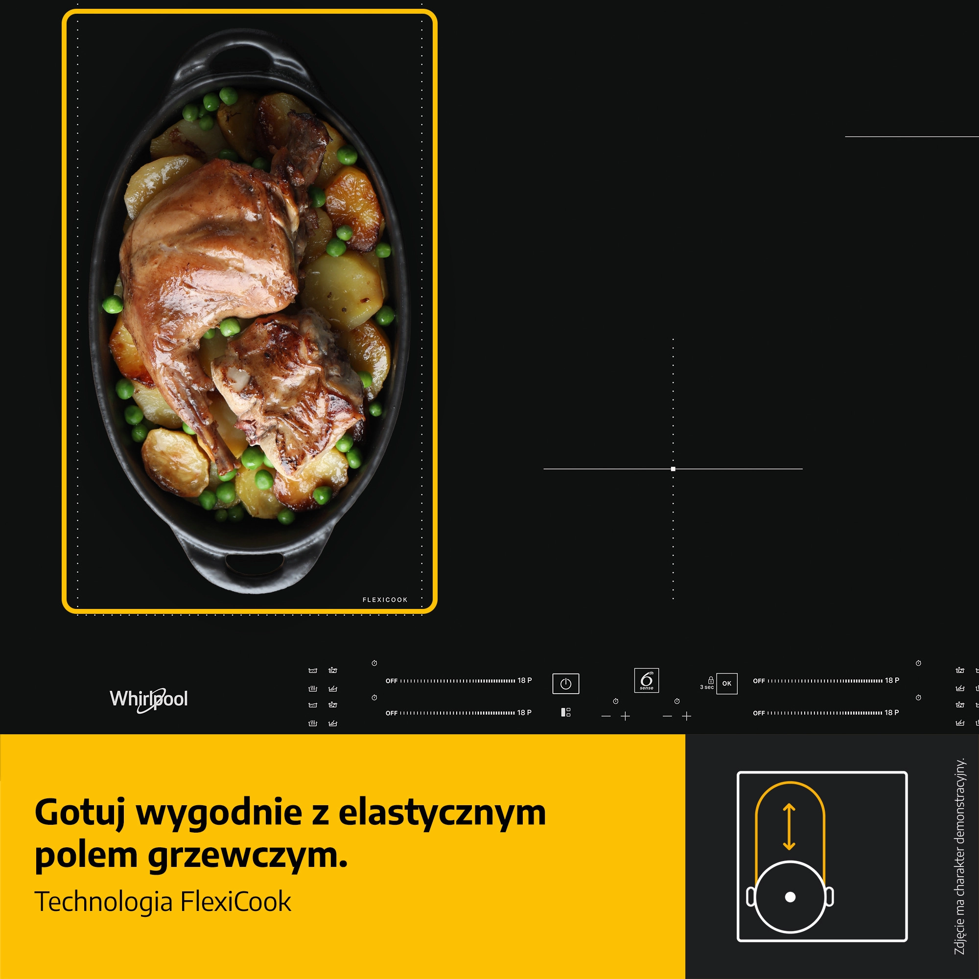 Płyta indukcyjna Whirlpool WL S3377 BF FlexiCook 77cm