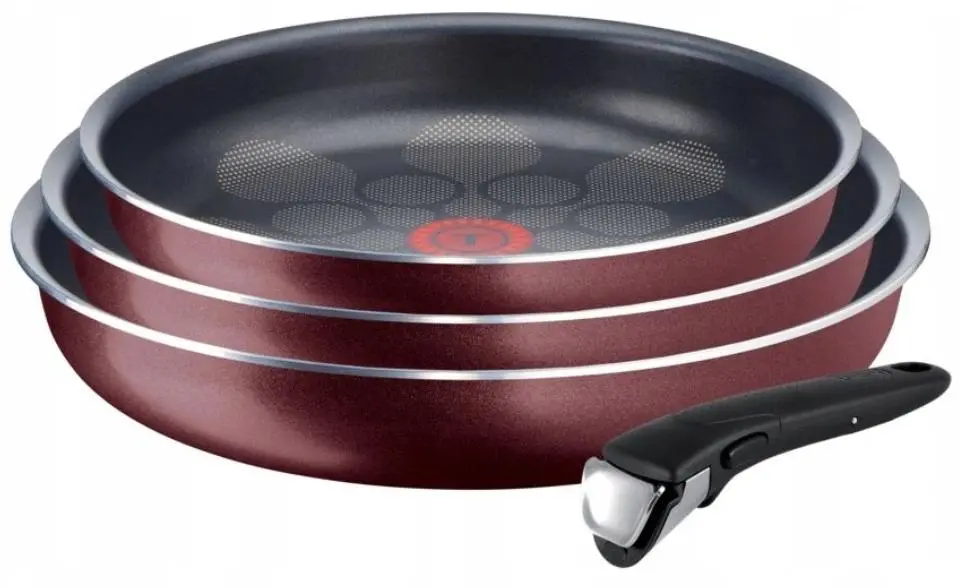 Zestaw patelni Tefal Ingenio Cook&Clean L2379302 Tytanowa 22cm, 24cm, 26cm