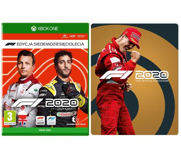 gra F1 2020 - Edycja Siedemdziesięciolecia + Steelbook Gra na Xbox One (Kompatybilna z Xbox Series X)