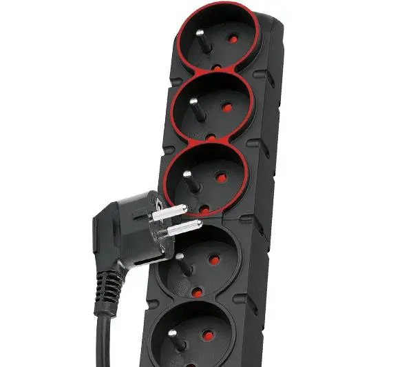 Acar S8 dual 8 gniazd 3m Czarny