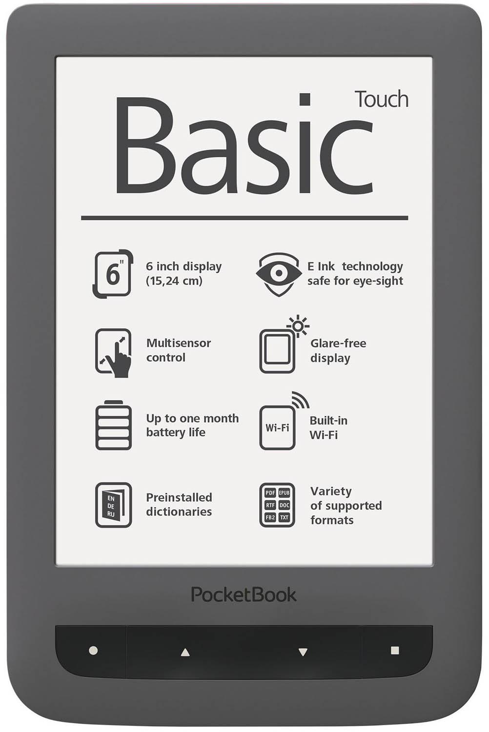 Czytnik E-booków Pocketbook Basic Touch (szary)