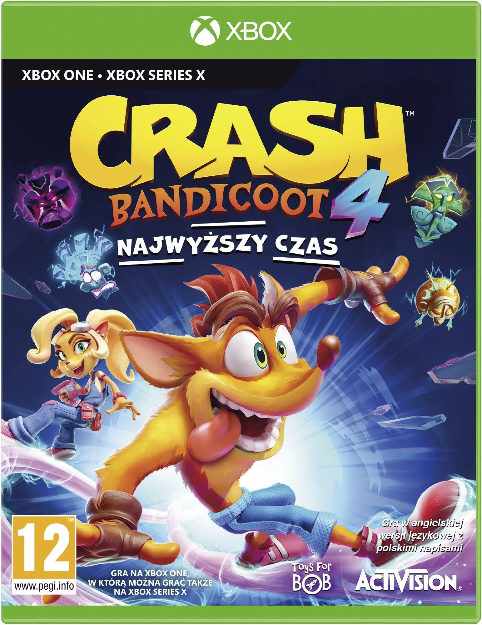 Crash Bandicoot 4: Najwyższy Czas Gra na Xbox One (Kompatybilna z Xbox Series X)