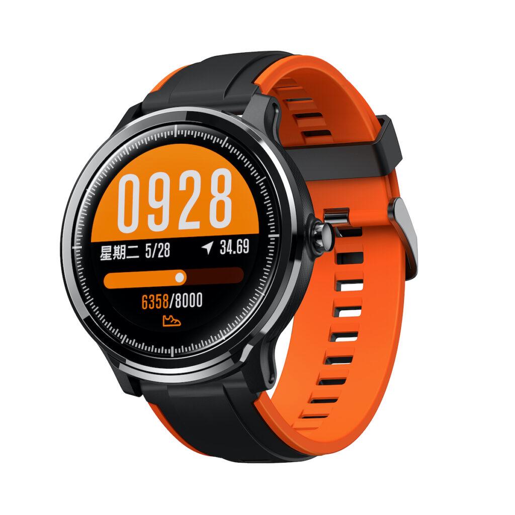 Smartwatch Manta SWT05BP 25mm Czarno-pomarańczowy